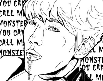 EXO K Coloring Sheets: Digital Download Kpop Coloring Book