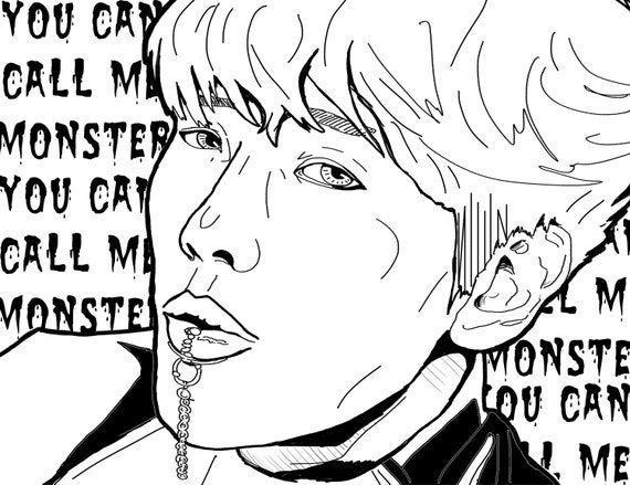 Download Exo K Coloring Sheets Digital Download Kpop Coloring Book Etsy