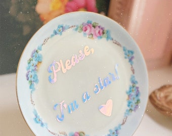Dirty Dishware: Please I'm a Star! Vintage Plate Wall Hanging Kitchen Decor