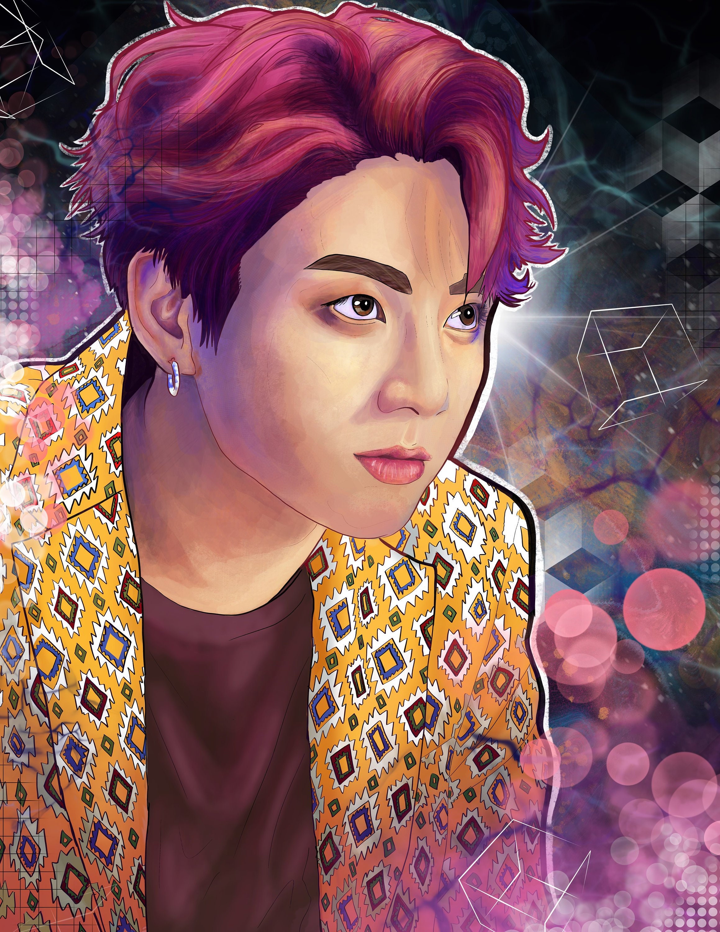 Jungkook: BTS Kookie Digital Art Print KPOP Fanart Bangtan | Etsy