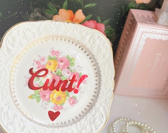 Dirty Dishware: Cunt! Vintage Plate Wall Hanging Kitchen Decor