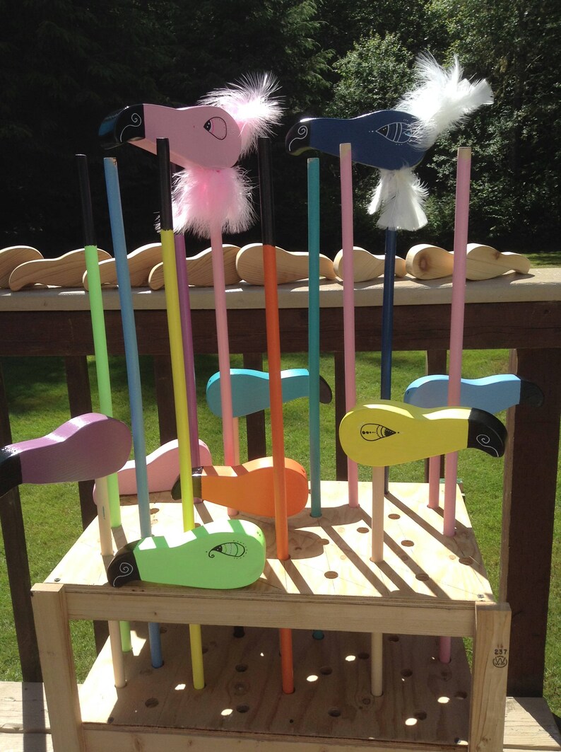 Wonderland Flamingo Croquet Set Color Etsy