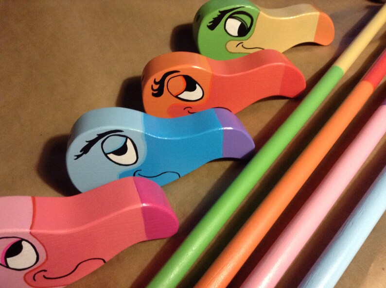 Wonderland Flamingo Croquet Mallets 2 kits Etsy
