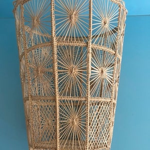 Iraca Palm Hand Woven Colombian Waste Basket