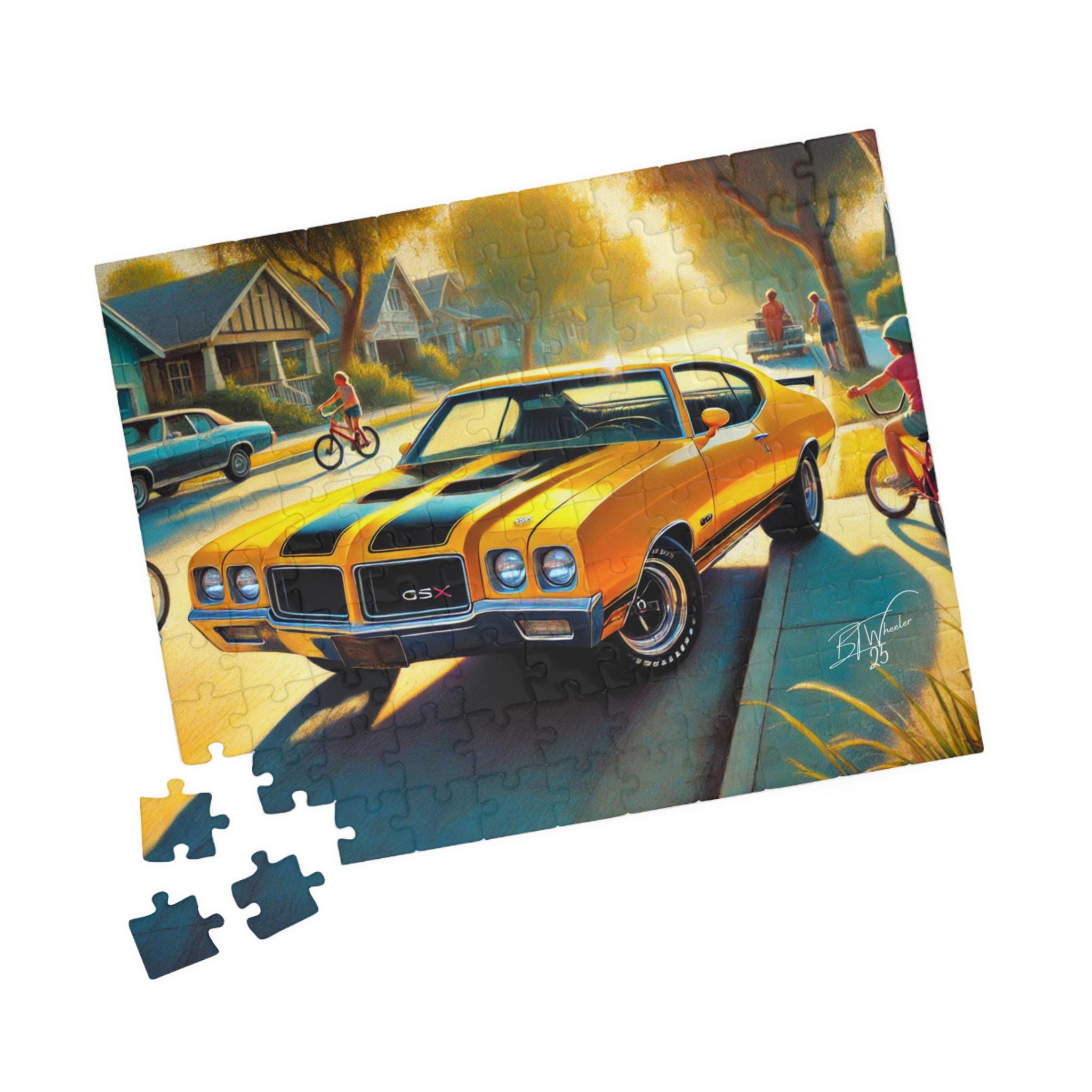 1970 Buick GSX, Stage 1 in Apollo Yellow, Retro Americana Illustration ...