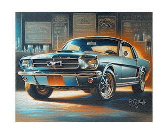 Muscle and Grace: 1964 Ford Mustang - Puzzle (110, 252, 520, 1014-piece)