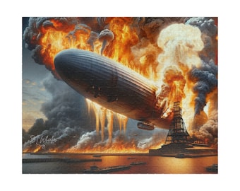 Inferno in the Sky: The Hindenburg's End - Puzzle (110, 252, 520, 1014-piece)