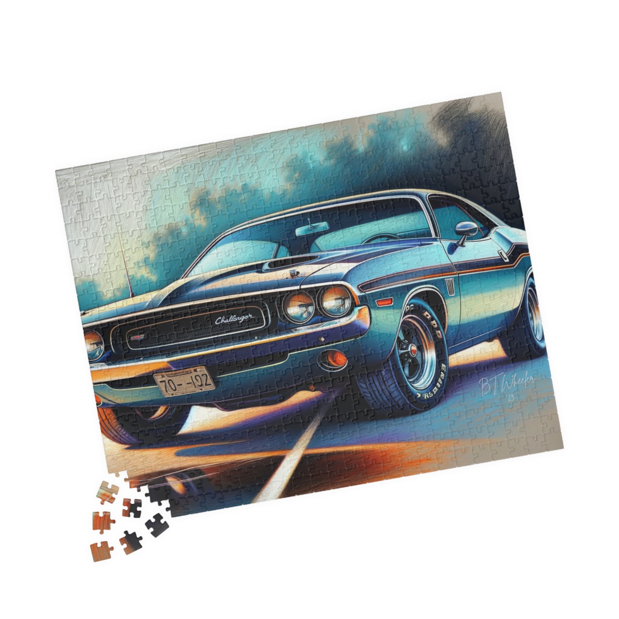DODGE Challenger インテリア アメ車 絵 Dodge Challenger Art Print | Black and White Muscle Car Poster - Etsy