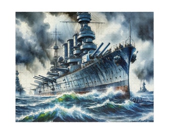 The Last Stand of the SMS Bismarck - Puzzle (110, 252, 520, 1014-piece)