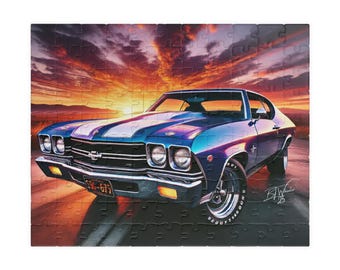1969 シボレー、シェベル マッスルカー、メタリック ブルー サンセット