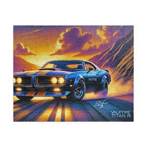 Valkyrie Titan R, Muscle Car Artwork, Retro Super Car Gift, Premium Puzzle Game, Adult Hobby, Challenging Brain Teaser, Fun