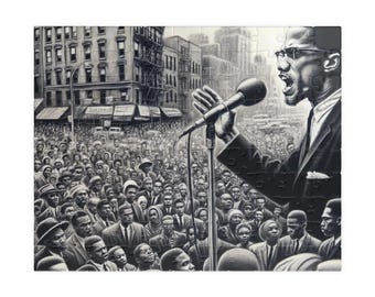 Halls der Gleichheit - Malcolm X bei der Harlem Kundgebung Jigsaw Puzzle
