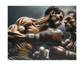 Clash of Titans: A Modern Boxing Spectacle   - Puzzle (110, 252, 520, 1014-piece)