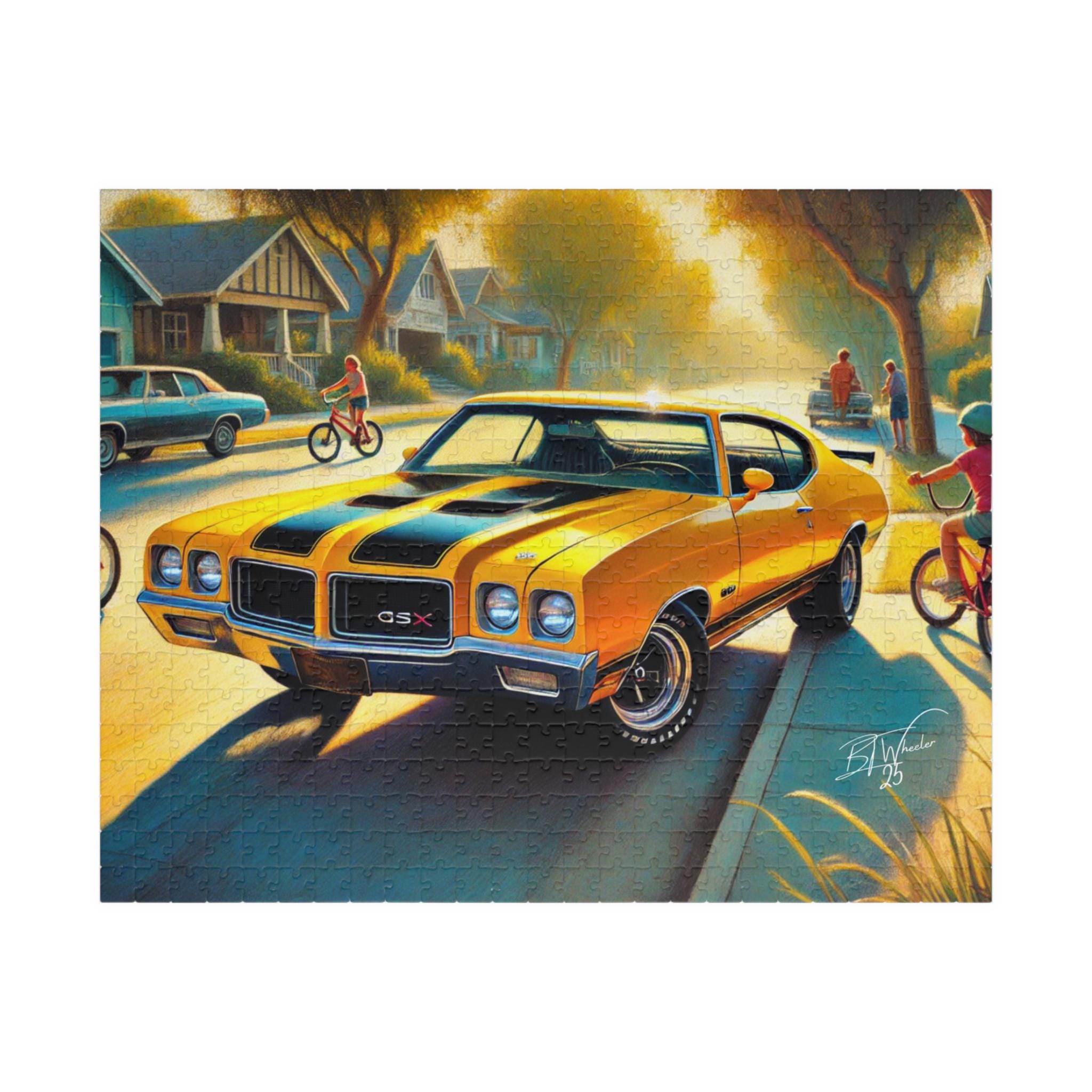 1970 Buick GSX, Stage 1 in Apollo Yellow, Retro Americana Illustration ...