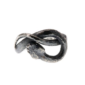 Ouroboros ring - snake ring - man ring - unisex ring - viper ring -sterling silver snake biting its tail ring