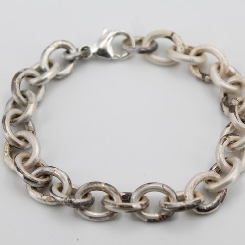 Heavy Man Silver Bracelet Man Chain Bracelet Man Jewelry | Etsy