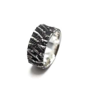 Sterling silver ring, shell - Valentine&#39;s Day - oxidized silver - black silver - men&#39;s ring - women&#39;s ring - engagement rings