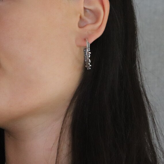KristLand Orecchini A Cerchio In Argento S925 Per Donna – Piccoli Hoop 1.2 Cm Con Confezione Regalo