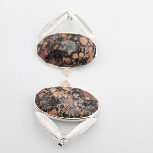 Orecchini in opale rosa naturale, argento sterling 925
