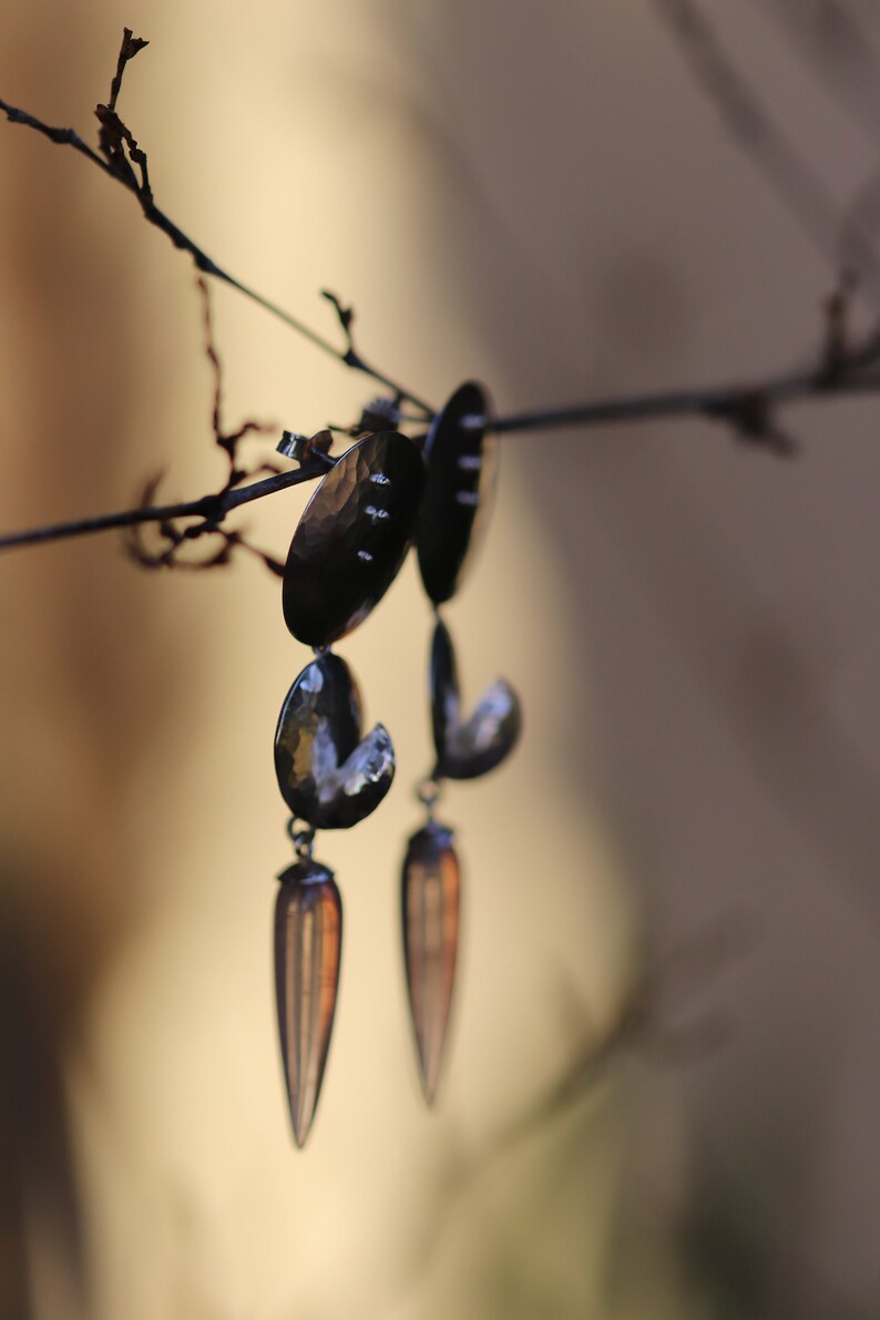 Modern Rose Quartz Earrings - Sparkling Disc Earrings - Lightweight Large Earrings image 9