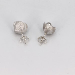 Mini rose-shaped earrings small bridal earrings small sterling silver roses gift idea no nickel image 8