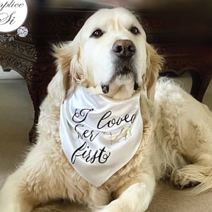 Dog Wedding  Bandana, Puppy Bandana, Dog Bandana