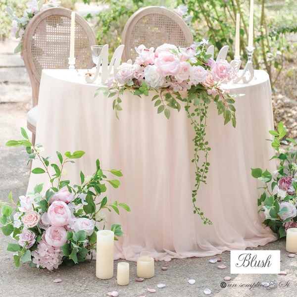 Chiffon Table Cloth , Cocktail Table Cloth, Podium Cover, Wedding Stage Decor, Chiffon Podium Cover