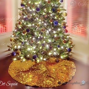 Sequin Tree Skirt ,Sequin Christmas Tree skirt ,FREE SHIPPING ... Largest Color Selection image 2