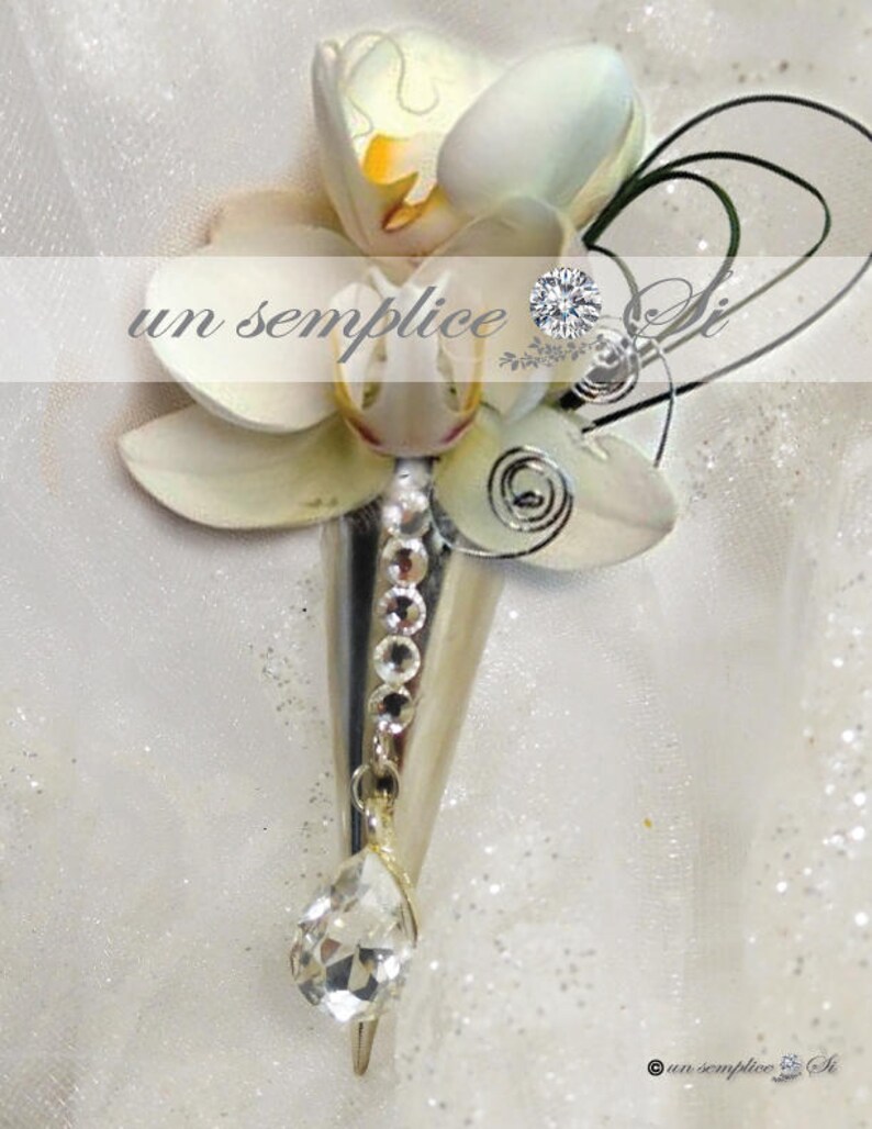 Boutonniere Lapel Pin Men's Flower Holder Pin Swarovski Etsy