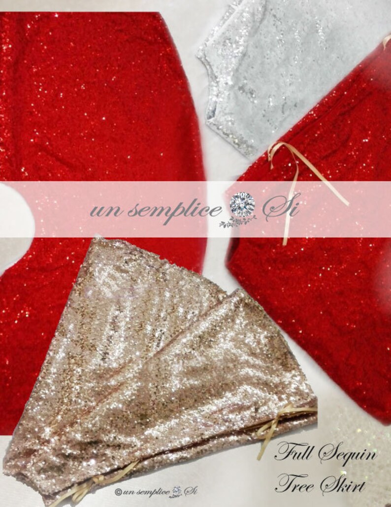 Sequin Tree Skirt ,Sequin Christmas Tree skirt ,FREE SHIPPING ... Largest Color Selection image 6