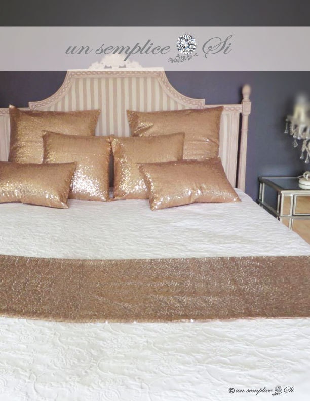 Sequin Bed Runner Sequin Throw Sequin Cover Sequin Blanket Etsy