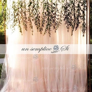 TULLE CHIFFON BACKDROP, Chiffon Backdrop, Tulle backdrop, Backdrop Curtain, Fabric Backdrop, Tulle and Chiffon Curtain