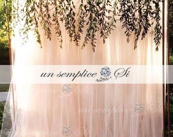 TULLE CHIFFON BACKDROP, Chiffon Backdrop, Tulle backdrop, Backdrop Curtain, Fabric Backdrop, Tulle and Chiffon Curtain