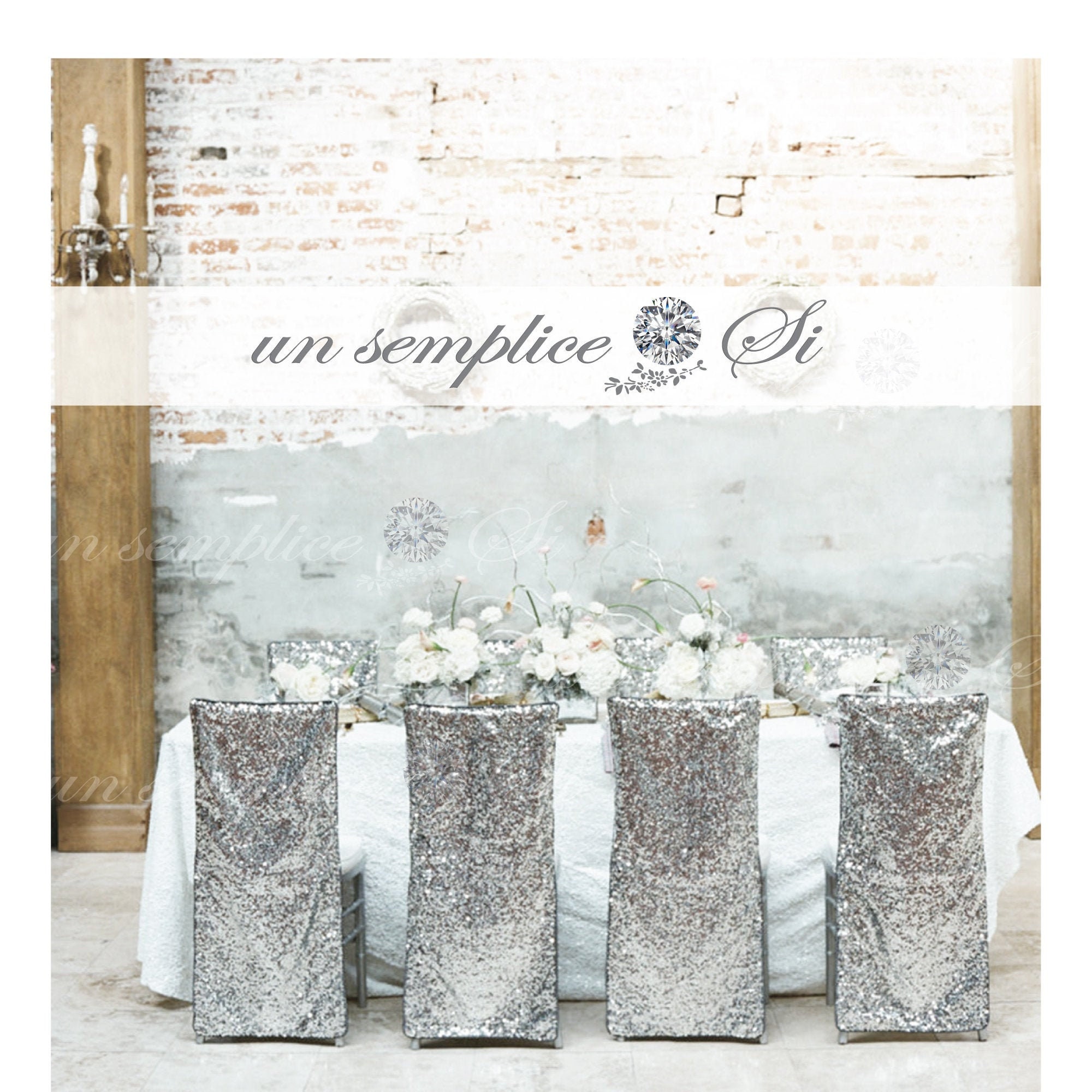 Glitter chair covers hotsell