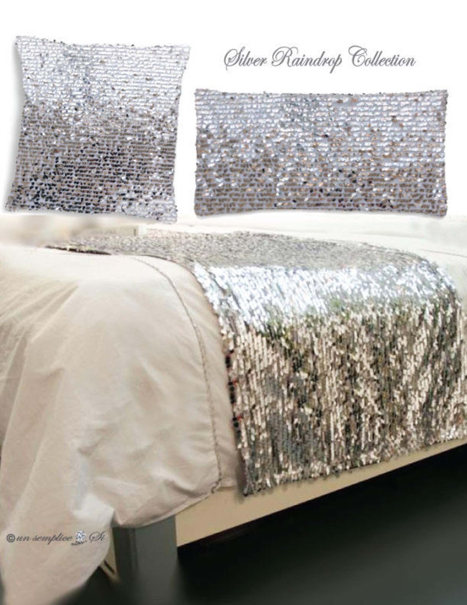 Sequin Bed Runner Sequin Throw Sequin Cover Sequin Blanket Etsy