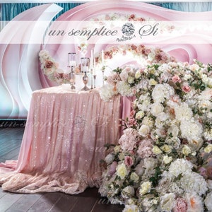 SEQUIN TABLECLOTH, Sequin Table Linens  , Stage Decor, Tablecloth Sequin, Sequin Fabric, Sequin Table Runner, Sequin Table Cloth