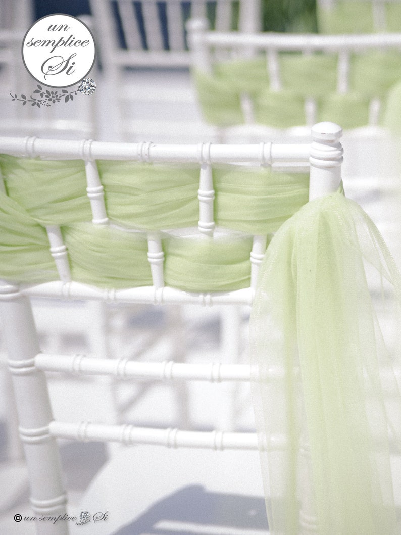 TULLE Chair Sash Chiavari Chair Sash Party Decor Tulle Etsy