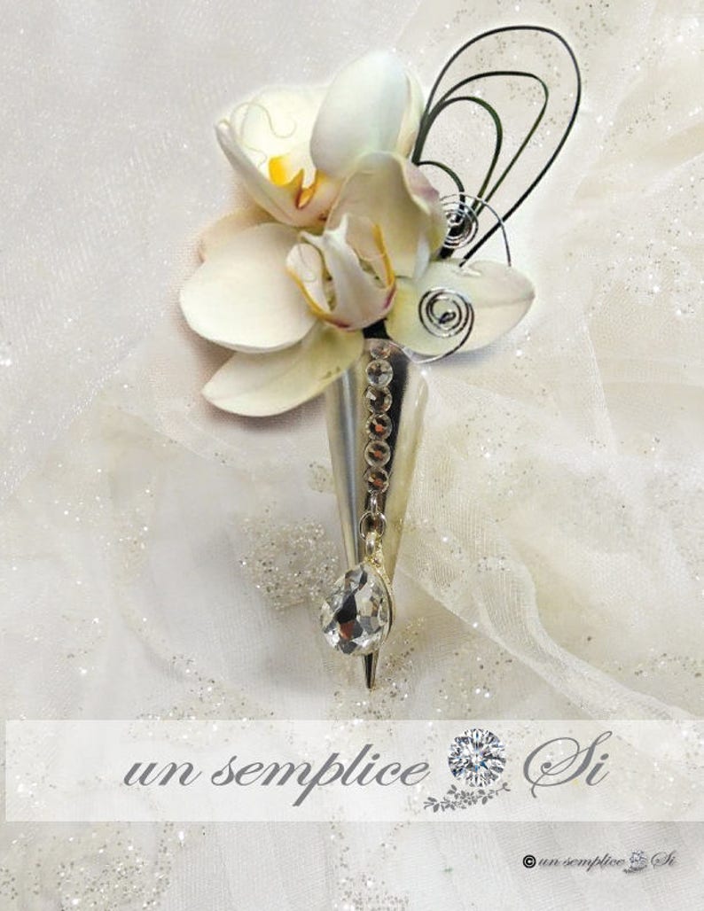 Boutonniere Lapel Pin Men's Flower Holder Pin Swarovski Etsy