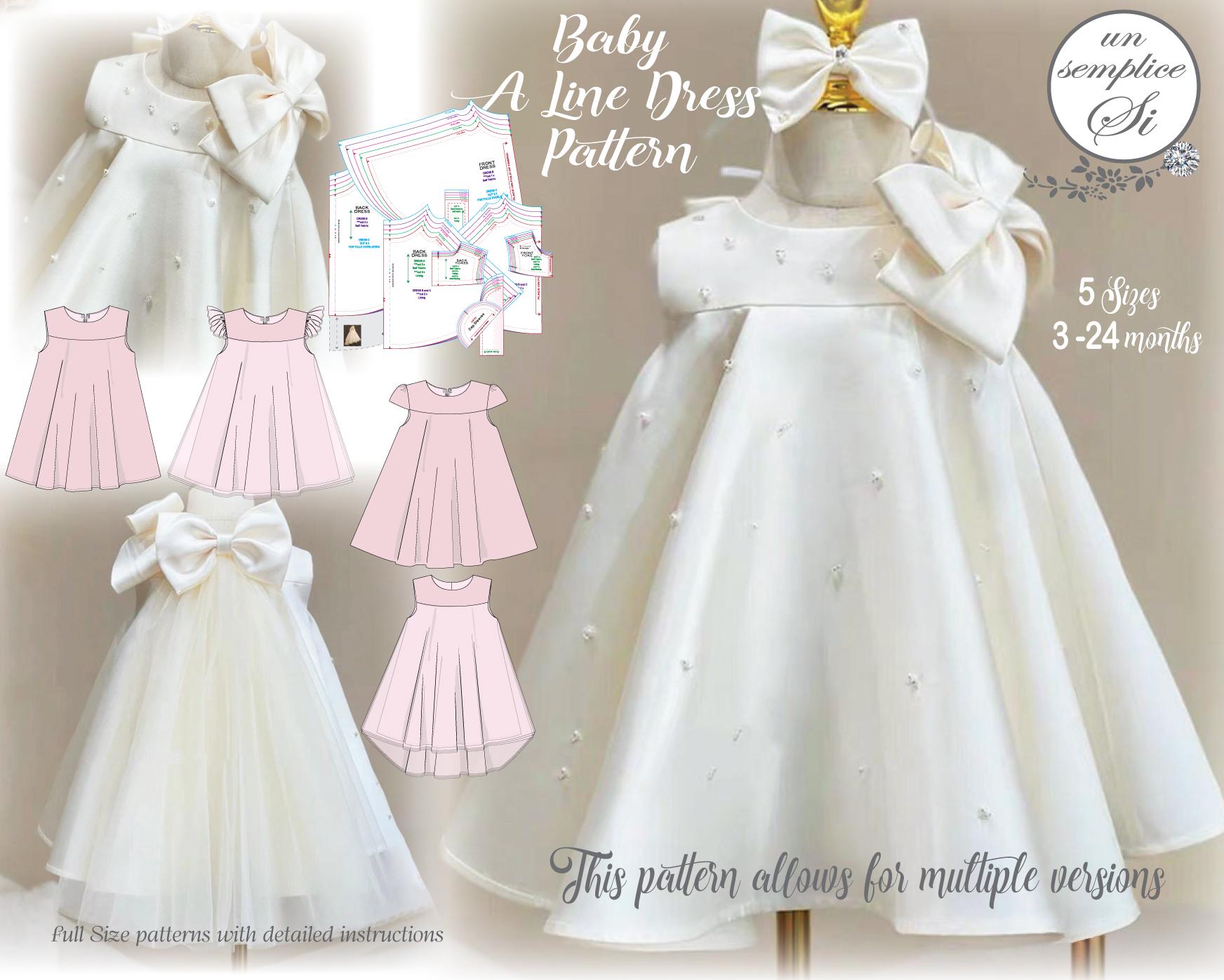 infant a line dress pattern Easy Baby Dress Sewing Pattern