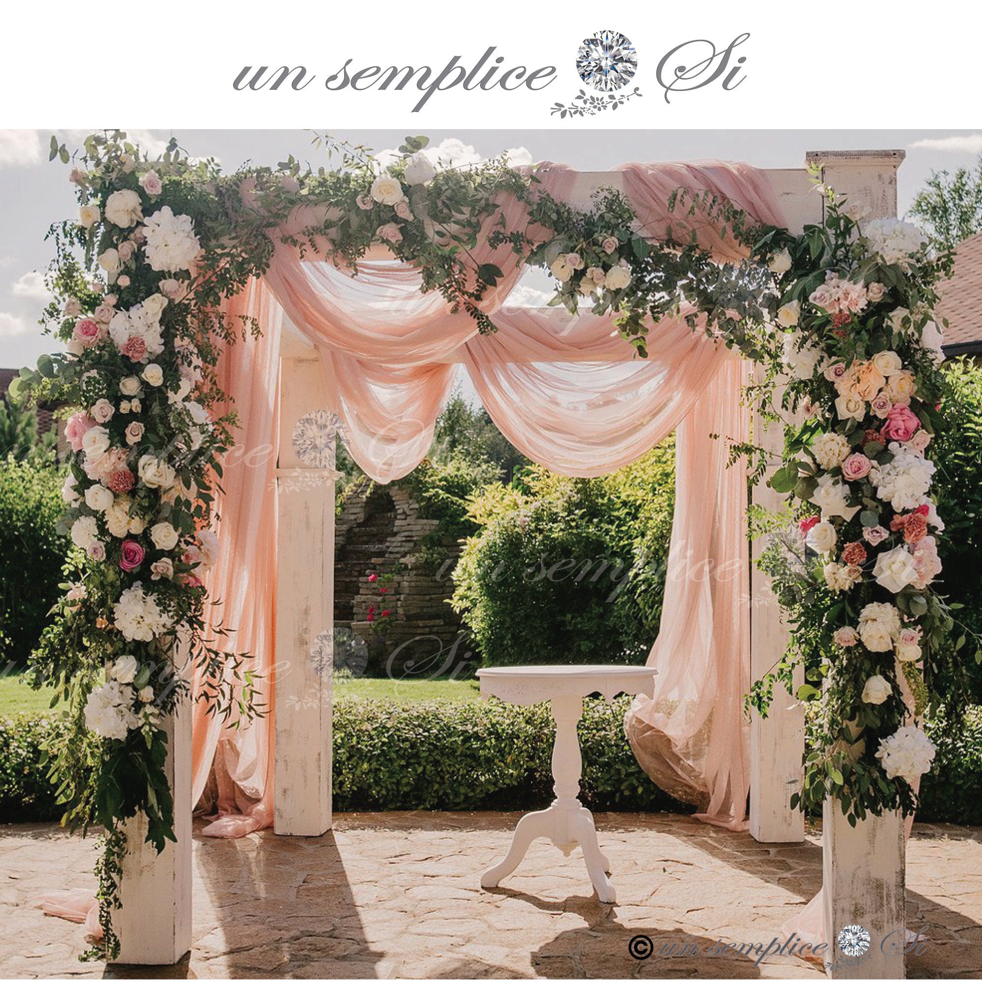 CHIFFON SWAG BACKDROP Wedding Backdrop Party Decor Etsy