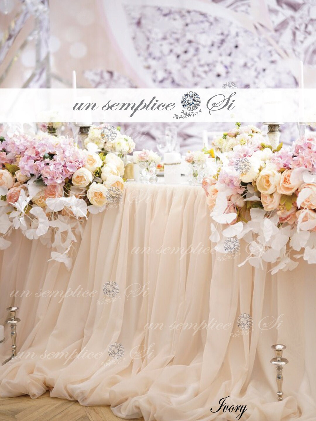 CHIFFON Table Skirt, Extra Long POOLING Chiffon Table Skirt , White or ...
