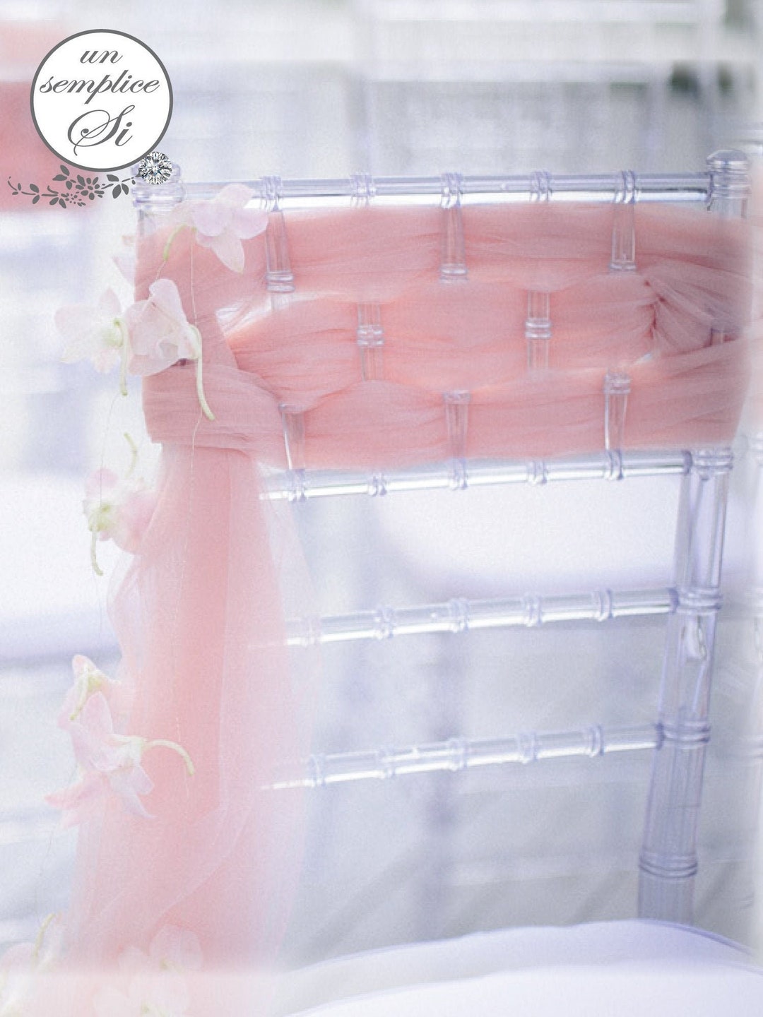 TULLE Chair Sash, Chiavari Chair Sash, Party Decor, Tulle Chair Covers