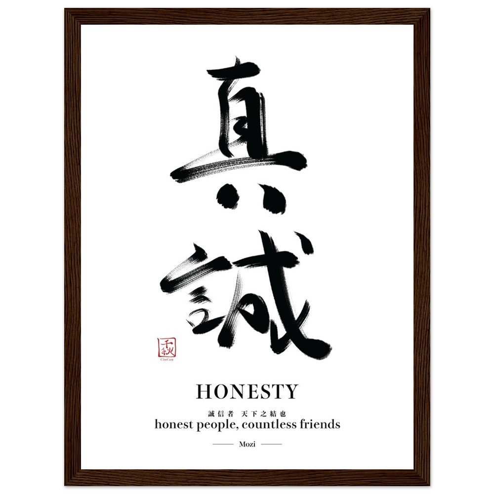 Discover HONESTY - Calligraphy Art Print | Calligraphy Poster | Minimalist Home Decor