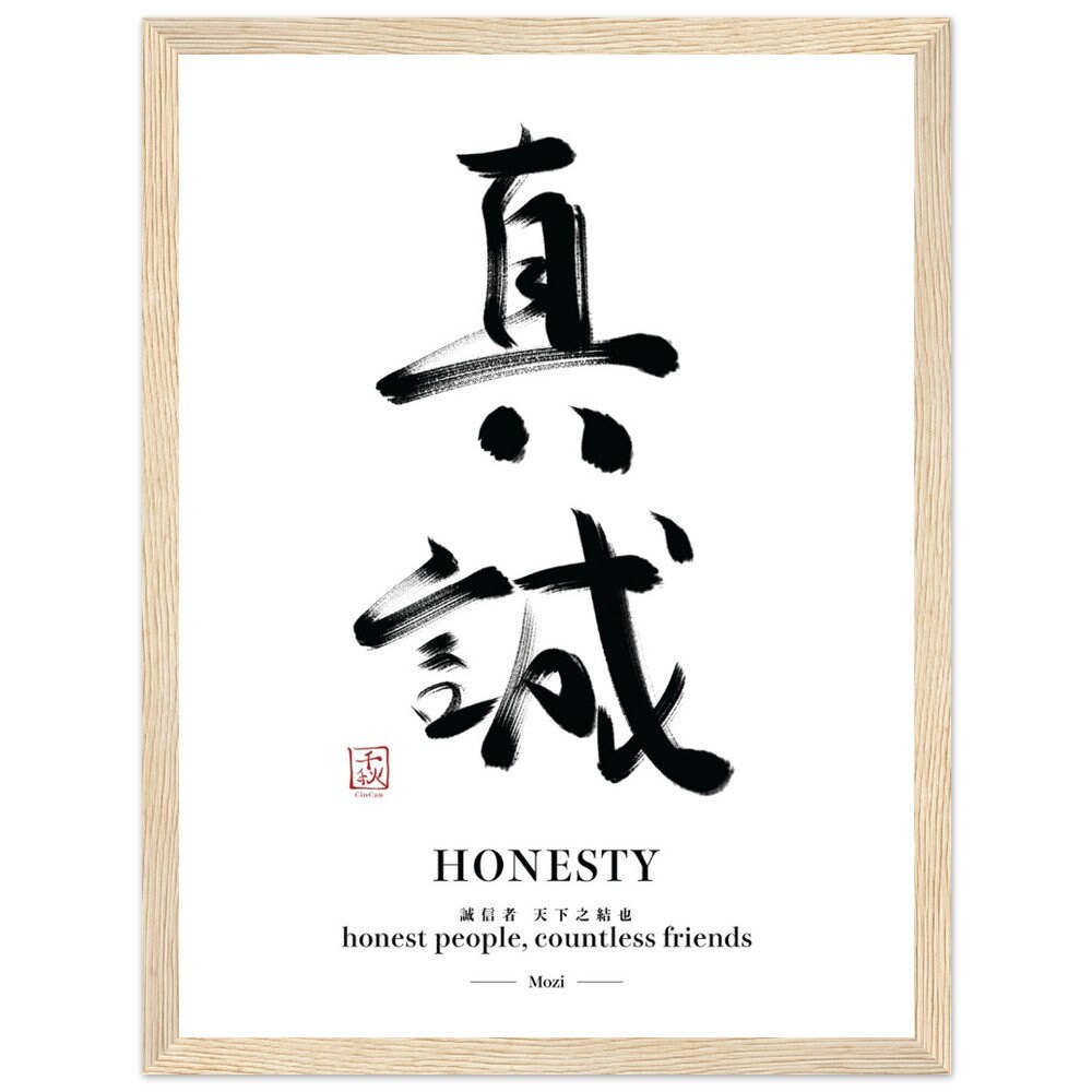 Discover HONESTY - Calligraphy Art Print | Calligraphy Poster | Minimalist Home Decor