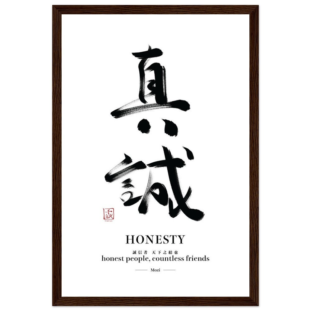 Discover HONESTY - Calligraphy Art Print | Calligraphy Poster | Minimalist Home Decor