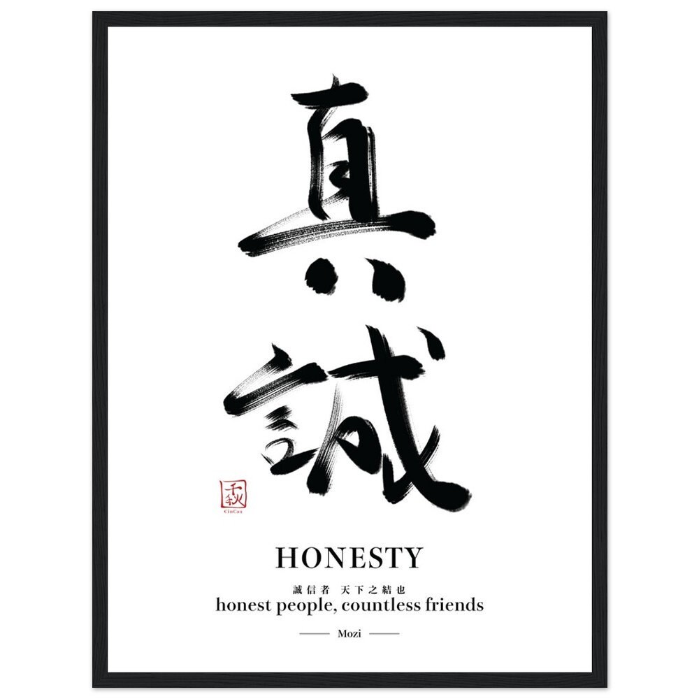 Discover HONESTY - Calligraphy Art Print | Calligraphy Poster | Minimalist Home Decor