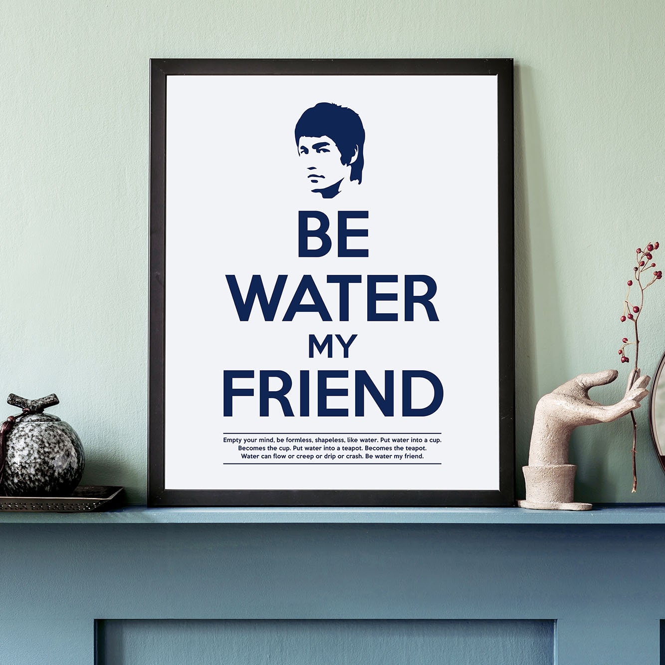 Bruce Lee Martial Arts Home Typographical Art - Etsy