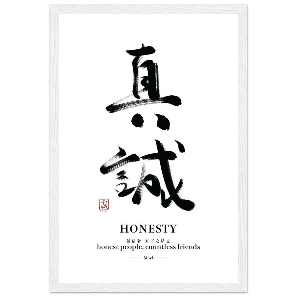 Discover HONESTY - Calligraphy Art Print | Calligraphy Poster | Minimalist Home Decor