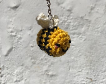 Crochet Amigurumi Bumble Bee Keychain