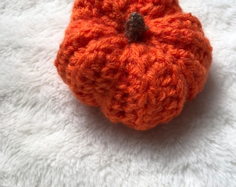 Small Crochet Pumpkin Orange